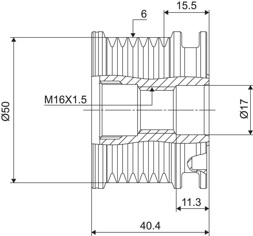 Rueda libre alternador VALEO ref. 588020